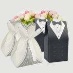 Χάρτινη Μπομπονιέρα Γαμπρός & Νύφη