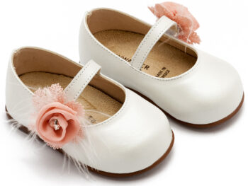 Βαπτιστικό Παπούτσι BABYWALKER PRI2640-IVORY-PINK